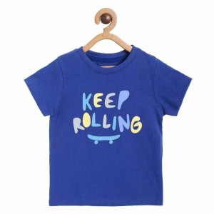 Miniklub Knit T-Shirt - Blue, 12-18m